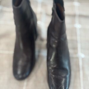 Frye Dark Brown Leather Ankle Boots